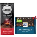 Зерновой кофе и 3 шоколадки
